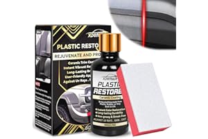 XDOTOAR Plastic Restorer for Cars, Proven Back to Black Trim Restore, Permanent Automotive Hydrophobic Ceramic Trim Coating, Instant Bring Plastic, Rubber, Vinyl Back to Life, Resists Water, Uv Rays, Dirt