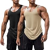 FITMENS Mens Workout Tank Tops Fitness Bodybuilding Sleeveless Gym Muscle Stringer Shirts
