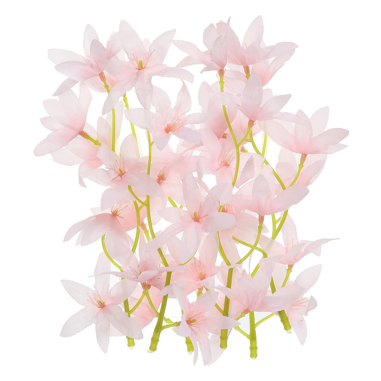 PATIKIL 7 Inch Artificial Orchid Flower, 12 Pcs Floating Candles Simulation Flower Cylinder Vase Fillers for Home Wedding Decoration, Pink