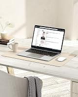 YSAGi Non-Slip Desk Pad Waterproof PVC Leather 60x35 cm Beige view 2
