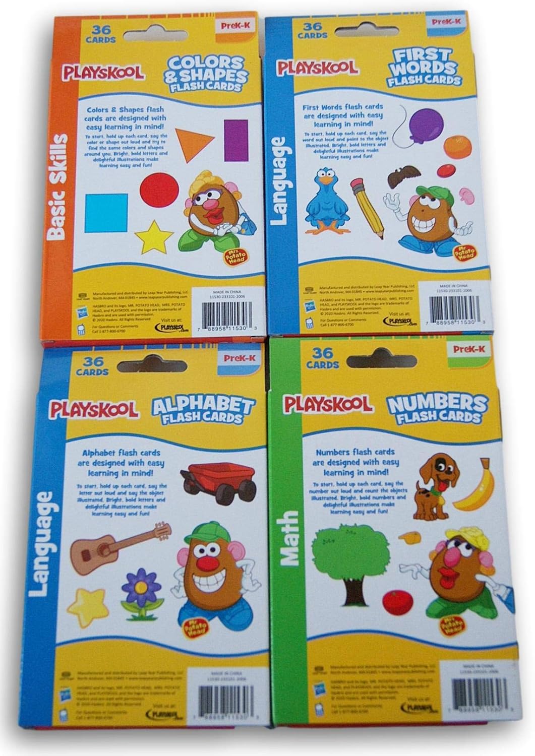 Preschool & Kindergarten Playskool Flash Cards Set of 4 Alphabet First