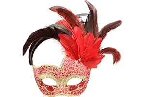 Coddsmz Women Feather Masquerade Mask Venetian Party Mask Mardi Gras Masks Princess Fancy Dress Mask Halloween Costume Mask