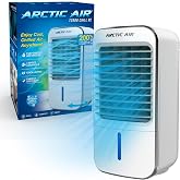 Arctic Air Turbo Chill XL Evaporative Air Cooler, Lightweight &amp; Whisper Quiet, 3-Speed Cooling Fan with Mist Control, Oscillating &amp; Adjustable Grill, Quick View Water Level