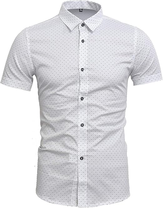 white mens slim fit shirts