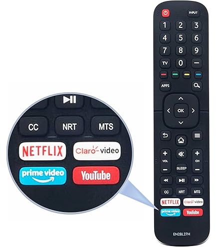 ALLIMITY EN2BI27H Reemplazo De Mando A Distancia Para Hisense 4K TV H55B7300 H43B7100 H55B7100 H43BE7400 H32BE5500 H43B7500UK H43B7120 H55B7500 H65B7100 H50BE7400 H65BE7400 H43BE7200