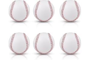 Rarapop Blank Standard Baseball Balls, Official Size 9 Inch Leather Covered Practice Baseball Training Ball for League Play, Pitching, Hitting, Batting, Fielding, Autograph