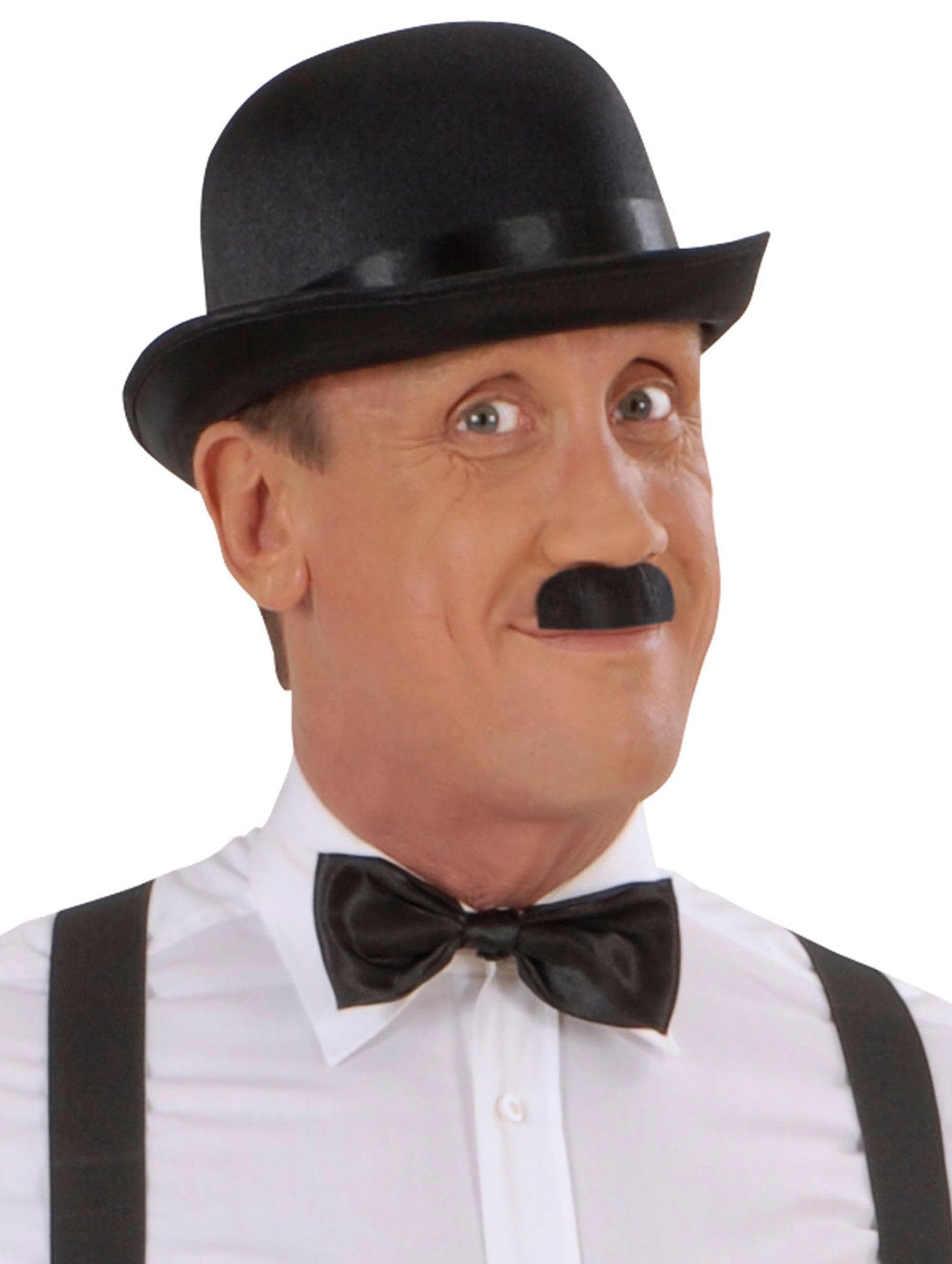Moustache Chaplin Adhesive - Black Disguise Novelty Fake False Moustaches Beards Sideburns etc for Fancy Dress Accessory
