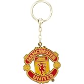 Manchester United FC Official Metal Soccer/Football Crest Keyring (One Size) (Red)