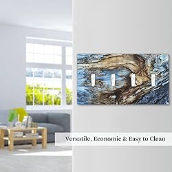 Rustic Tree Bark Blue Wood Country Quad Toggle