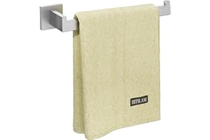 HITSLAM Brushed Nickel 9 Inch Hand Towel Bar for Bathroom, SUS304 Stainless Steel Kitchen Hand Towel Holder Wall Mounted, Modern Home Decor Bath Towel Rack with Hardware Accessories