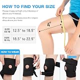 AVIDDA Knee Support 2 Pack Open Patella 3 Straps Compression Sleeve Black view 2