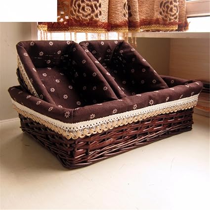 Weide Rattan Korb Aufbewahrung Box Aufbewahrungsbox 1 Pcs/Set,B05,40*30