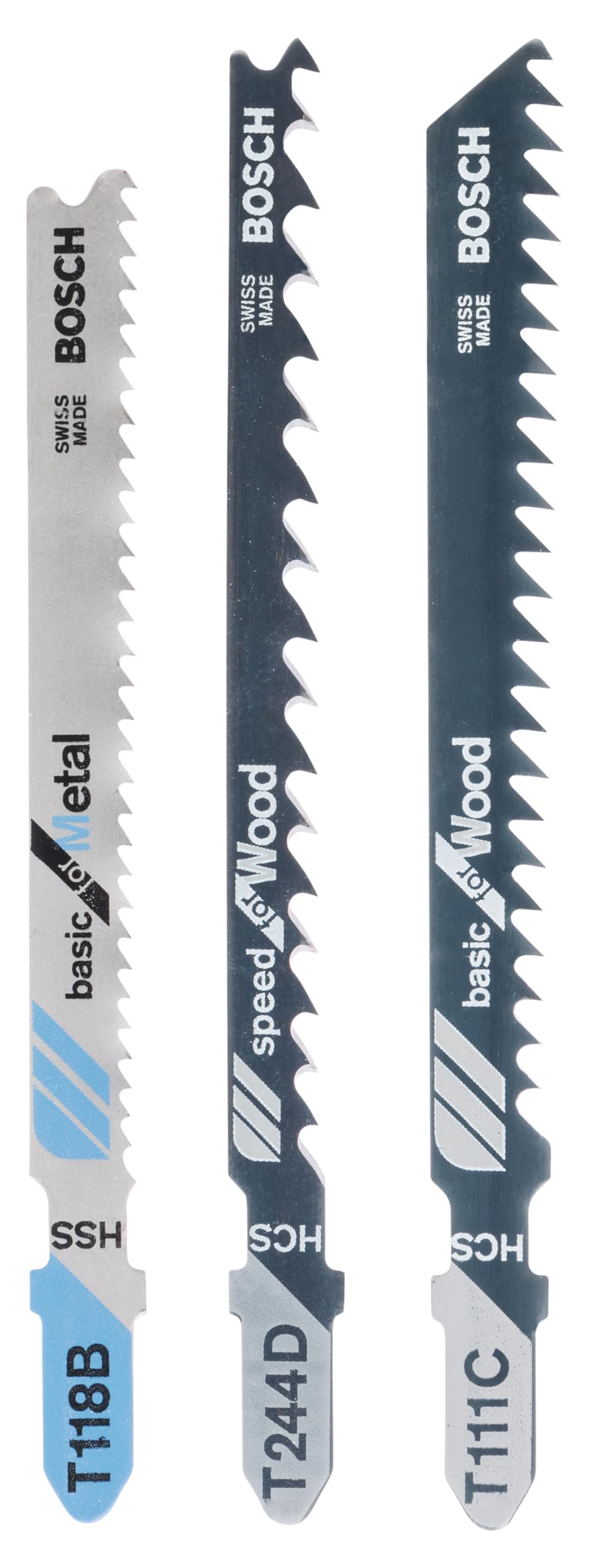 Bosch 2609256741 Jigsaw Blade Set T 111 C T 244 D T 118 B (3 Pieces)