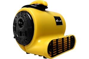 Commercial Air Mover 800 CFM Portable Floor Dryer & Blower Fan with Power Outlets for Daisy Chain (FAM-100)