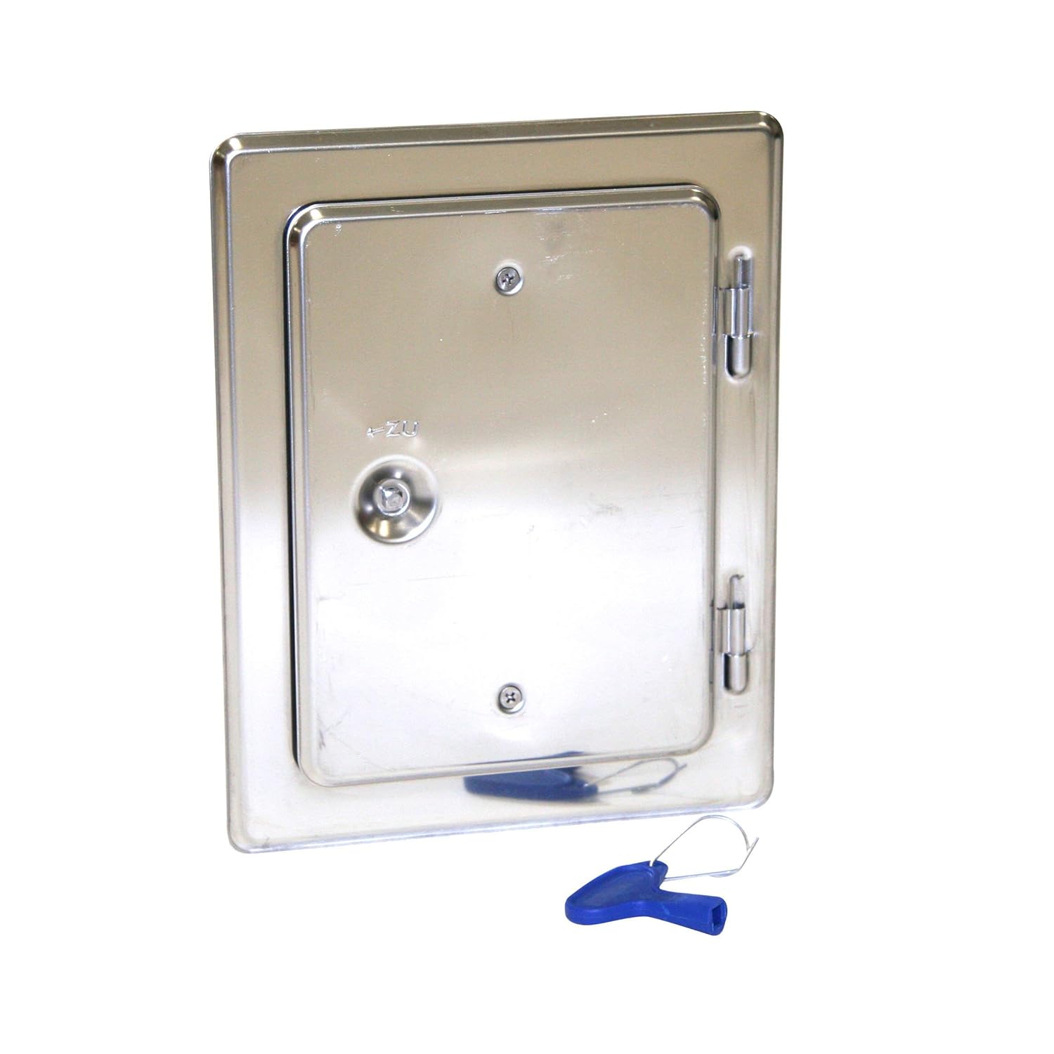 Kaminschutztür mit Vierkantverschluss Kamino-Flam Kamintür V2A