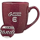 Rico Industries NCAA unisex-adult Rico Industries NCAA Grandma 16 oz Team Color Laser Engraved Speckled Ceramic Coffee Mug