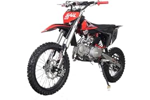X-PRO Sail 125cc Zongshen Brand Engine Dirt Bike with 4-Speed Manual Transmission! Kick Start, Big 17"/14" Tires! (Red)