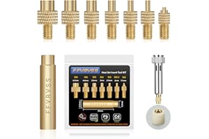 FFVRVSS 8x Premium Heat Set Insert Tool kit, for Threaded inserts M2 M2.5 M3 M4 M5 M6 M8, Soldering Iron Tips for Plastic 3D Printer Users, Compatible FX-888D 900M T18 Irons, Great value 3D Printer Components