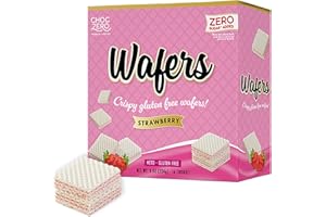 ChocZero Strawberry Wafer Cookies – Sugar Free, Keto Friendly, Low Carb Cookies with No Sugar Alcohols, Gluten Free & Individually Wrapped – 8 oz Box