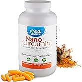 One Planet Nutrition Nano Curcumin 100 mg Capsules (120 Count), Turmeric Extract, Nano for High Absorption, Supports Overall Health, Non-GMO, Vegan, Gluten-Free
