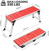 KINGRACK Folding Work Platform Aluminium Step Ladder with 150 kg Load view 5