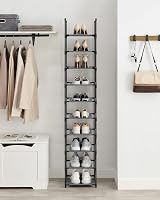 SONGMICS 10-Tier Shoe Rack 33 x 33 x 173 cm Grey LSR110G01 view 2