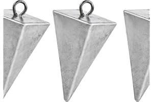 Dr.Fish Pyramid Sinkers Saltwater Lead Fishing Weight 1oz-32oz/2LB Triangle Surf Fishing Bank River Catfishing Pompano