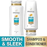 Pantene, Shampoo and Sulfate Free Conditioner Kit, with Argan Oil, Pro-V Smooth and Sleek for Dry Hair, 25.4 oz and 24 oz, Kit