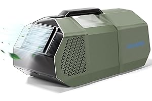 DENBIG Portable Air Conditioner for Tent for 50 Sq. Ft, 1,500 BTU AC Unit with Fan Mode for Truck Van Outdoor Camping Small Rooms, Windowless Air Cooler with Dual Hoses