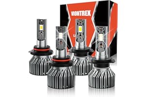 VIONTREX High Low Beam Fog Light Bulbs Set Fit for Subaru Outback 2005 2006 2007 2008 2009 2010 2011 2012 2013 2014 Car Driving Light Bulb,6500K White Car Lamp Bulb Kit,Plug and Play,IP68 4-Pack