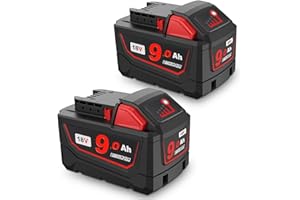 Xinriga 2 Pack 18V 9.0Ah Replacement for Milwaukee M18 Battery 48-11-1820 48-11-1850 48-11-1862 48-11-1828 48-11-1865 48-11-1
