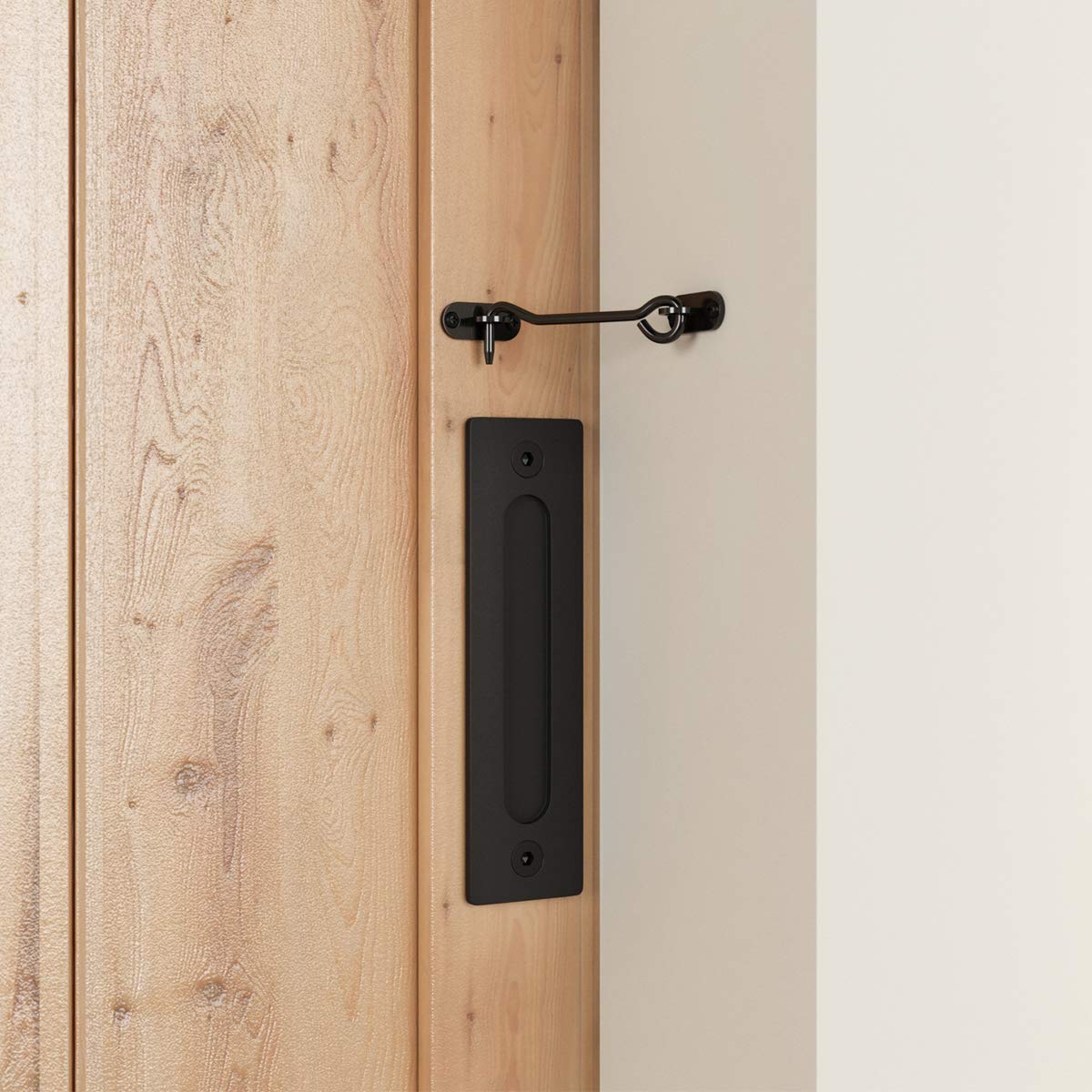 SMARTSTANDARD Heavy Duty 12" Flush and Pull Barn Door Handle Set with