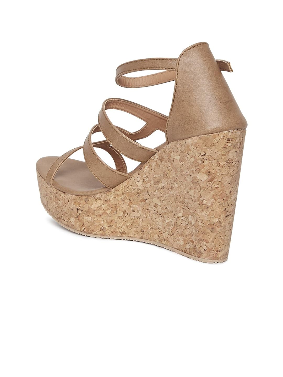 marc loire women's tan solid heels