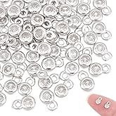 UNICRAFTALE Crystal Rhinestone Charms Round Cubic Zirconia Charms Birthstone Charm Metal Pendants with Loops Dangle Earring Making Charm for Jewelry Making Accessories