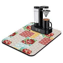 Coffee Bar Mat Accessories for Countertop Absorbent