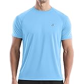 Roadbox Men's Rash Guard Short Sleeve, UPF 50+ UV Sun Protection Swim Shirts, Quick Dry Lightweight Water Surf Beach T-Shirt