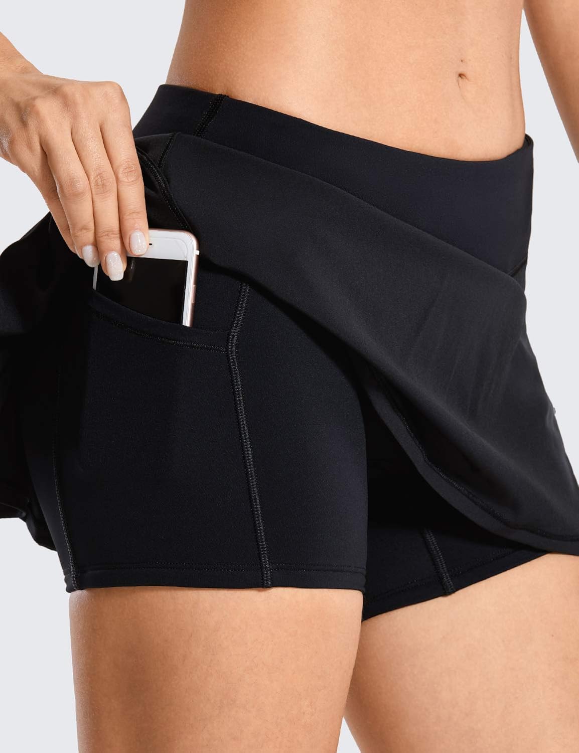 CRZ YOGA Women's Quick-Dry Athletic Tennis Skirts Volleyball Shorts Mid-Waisted Pleated Skirts Sport Skort with Pocket at  Women’s Clothing store