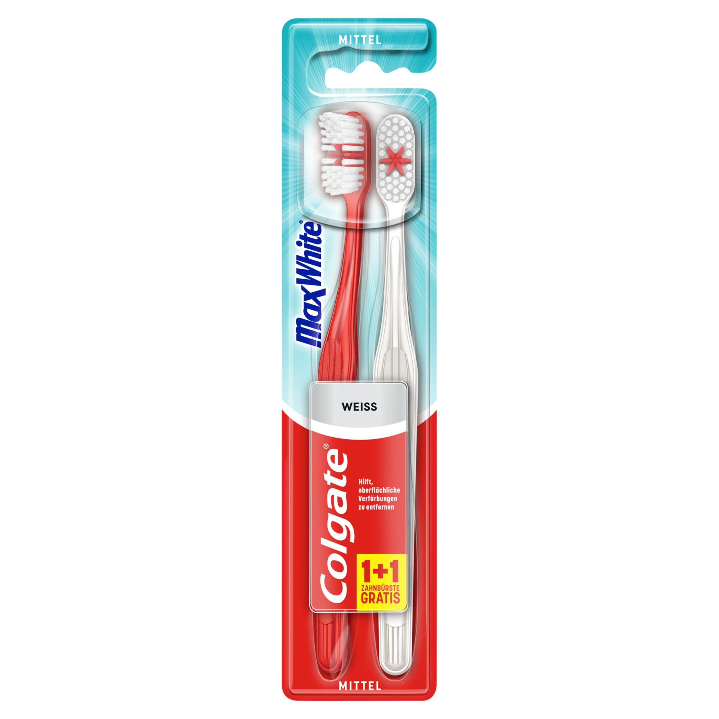 COLGATE Toothbrush MAX White MED Twin