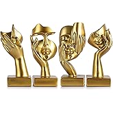 GAOSHENG The Thinker Figurine for Room Decor Aesthetic,Small Abstract Art Figurine Coffee Table Centerpiece,Wall Floating Shelves,Fireplace,TV Stand,Bookshelf Sculpture, for Women