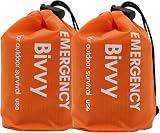 RLXMARTD Emergency Sleeping Bag 2 Pack Bivvy Bag Survival Camping Gear view 2