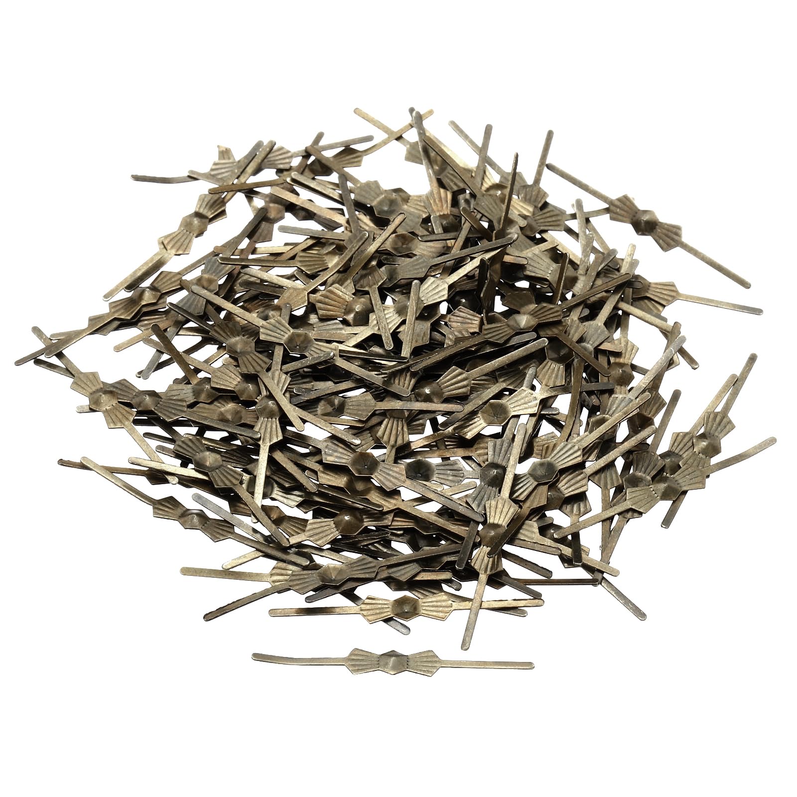 PATIKIL Chandelier Connector Clip, 200 Pack 33mm/1.3" Length Chandelier Bowtie Pin Replacement for Fastening Crystals Lamp Ceiling Light Parts, Bronze