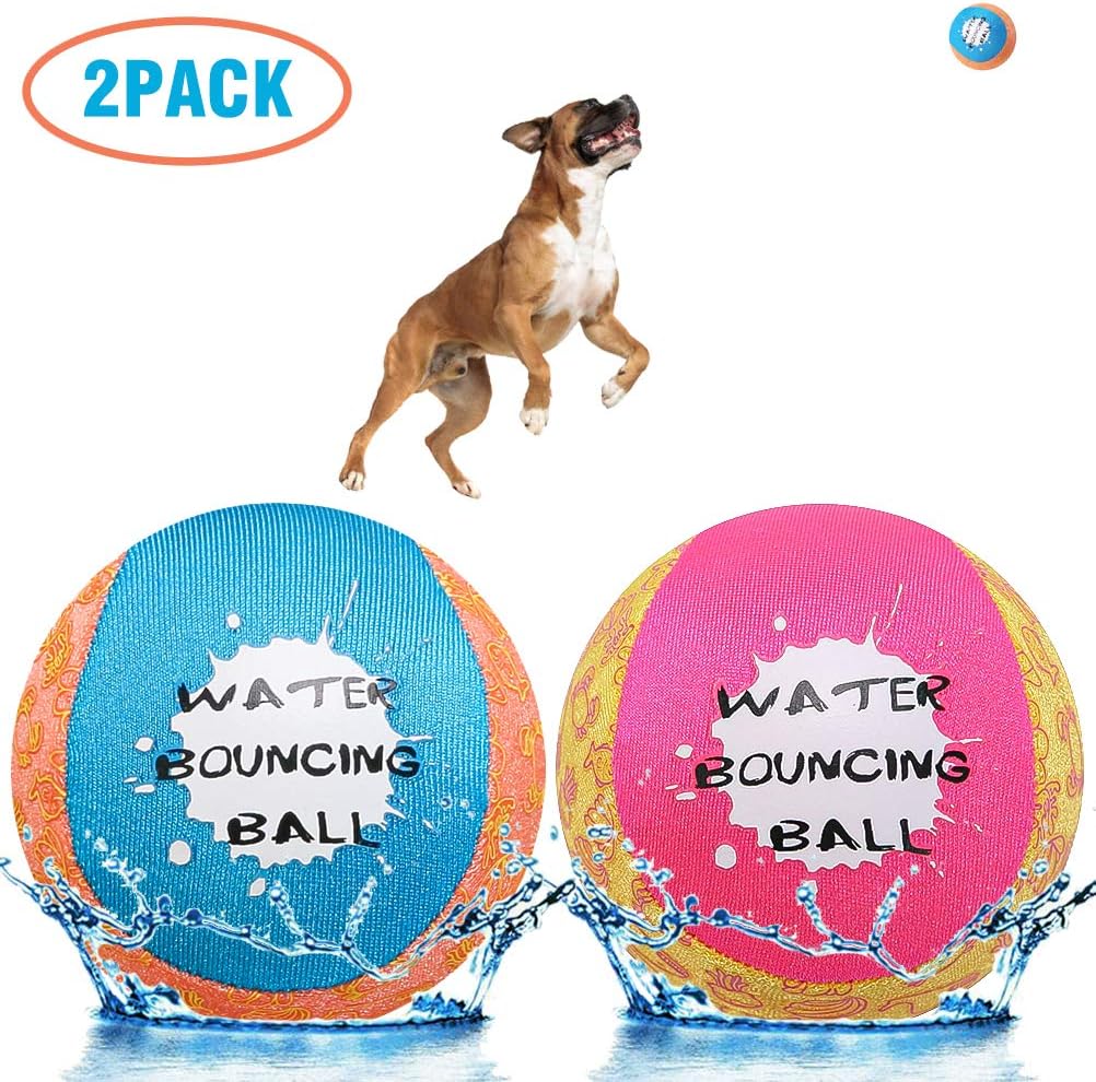 Pet Supplies SCENEREAL Dog Water Toys Bouncing Balls Floating Pool