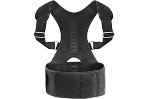 ABXTAO 12 Magnets for Women and Men Teens Back Brace Adjustable and Breathable Shoulder Strap for Body Correction and Neck Pa
