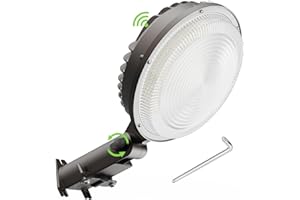 Glitgate LED Barn Light, 100W Dusk to Dawn Security Area Light with Photocell, 11000LM 5000K Bright Barn Lights, IP65 Waterproof Yard Lighting 180°Adjustable for Barn, Warehouse, Garage
