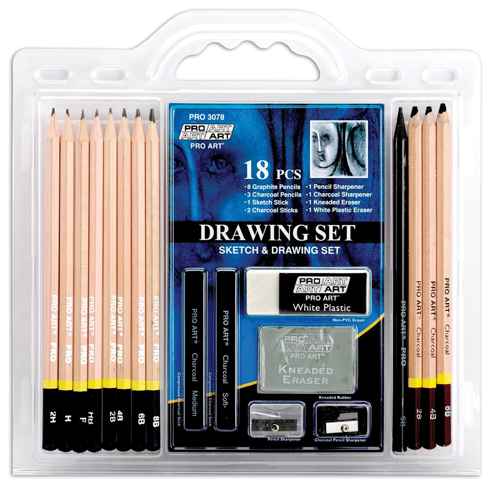 Pro Art 18-Piece Sketch/Draw Pencil Set 1 Set 13 71yKRI714eL