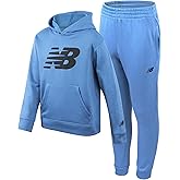 New Balance Boys Sweatpants Set - 2 Piece Fleece Pullover Hooded Boys Sweatshirt and Joggers Youth Kids Activewear (8-20)