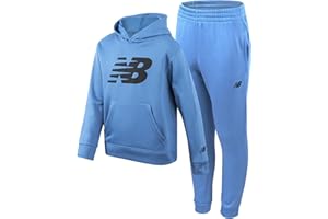 New Balance Boys Sweatpants Set - 2 Piece Fleece Pullover Hooded Boys Sweatshirt and Joggers Youth Kids Activewear (8-20)