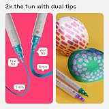 ARTISTRO 24 Colors Acrylic Paint Pens Dual Tip Dot Fine for Rock Fabric Wood view 2