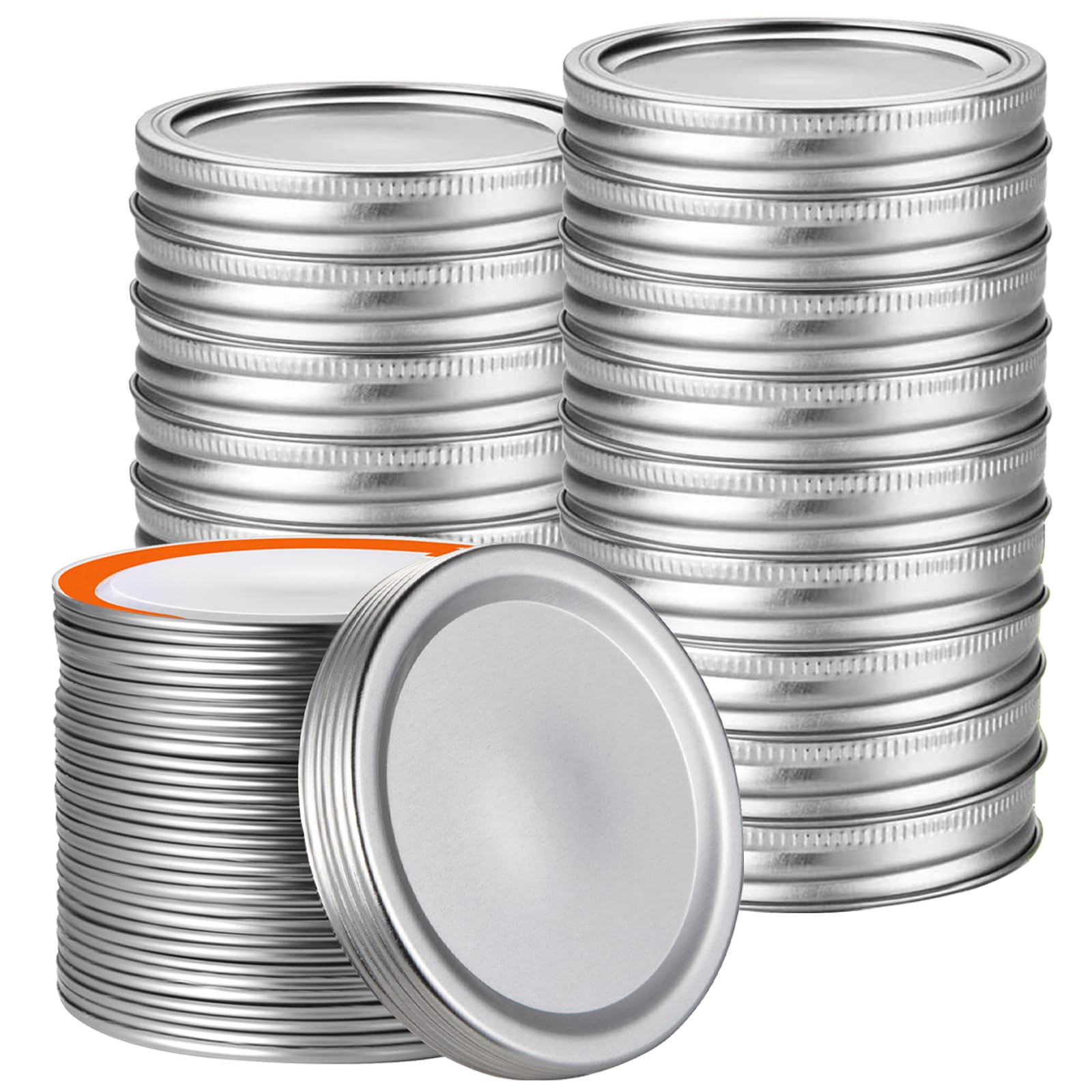 Photo 1 of 48Pcs/24 Set, Wide Mouth Canning Rings and Lids, Mason Jar Bands