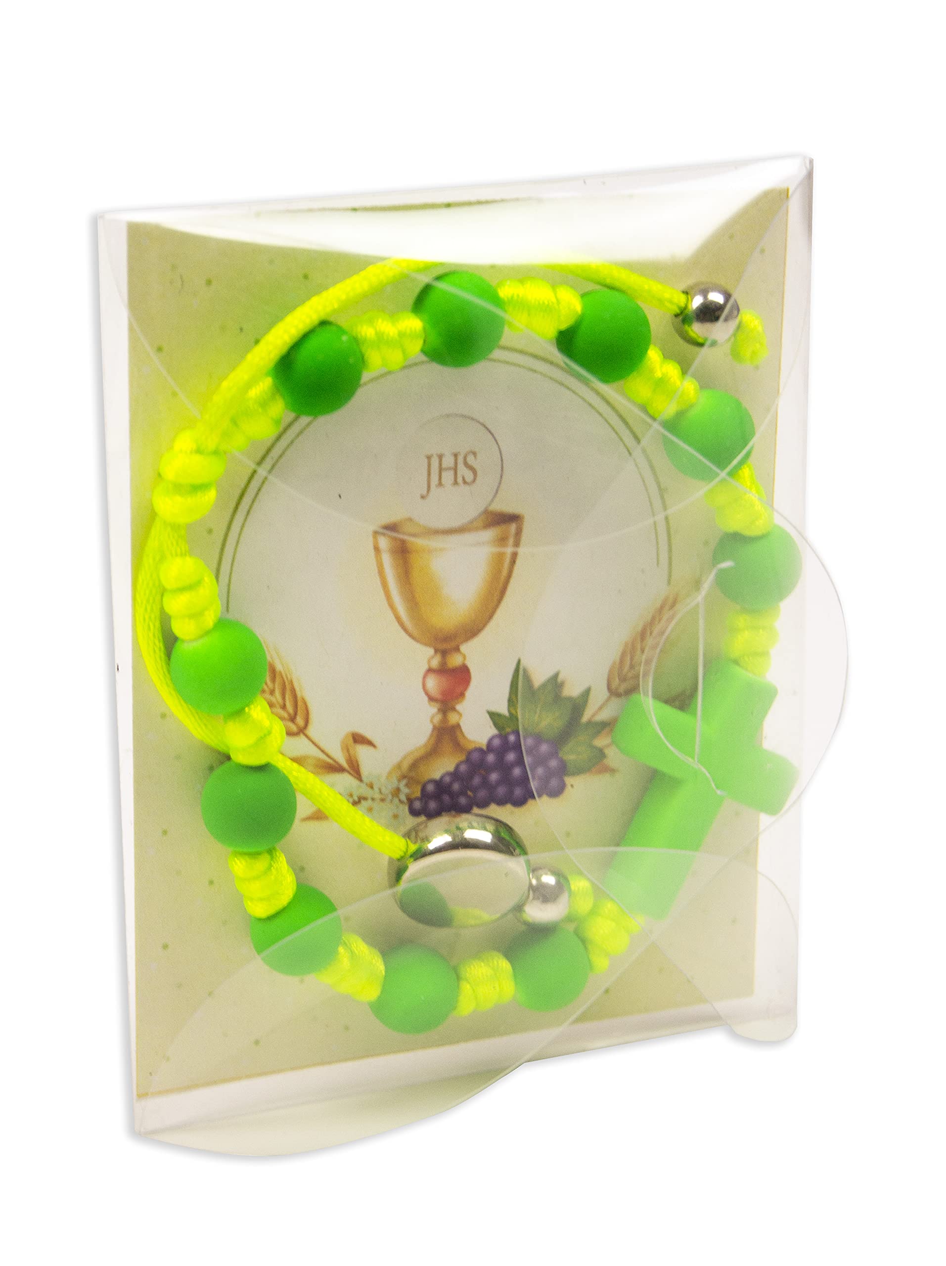 Mareli A5100-PR6 KIT 6 Sachets Holder cm 6,5x8x1 with Rosary Decina Included and Customizable Cardboard. Ideal as a First Communion Favor, Assorted